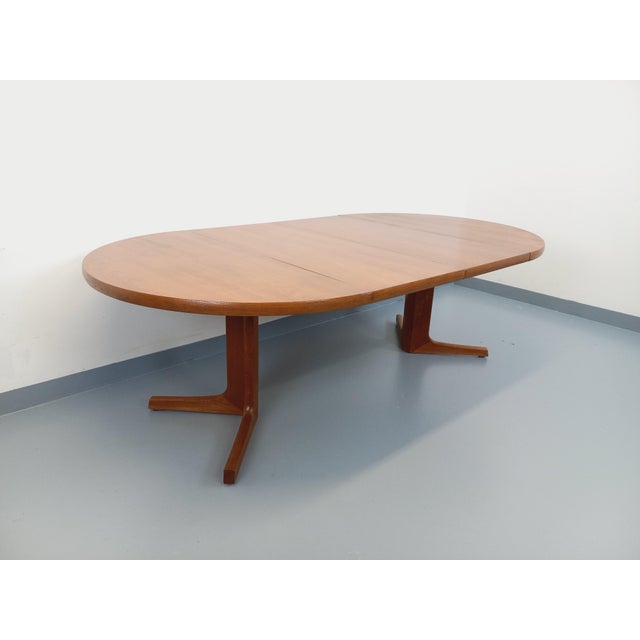 Vintage Scandinavian Round Teak Dining Table, 1960s For Sale - Image 11 of 18