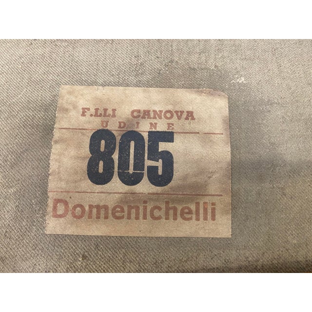 Italian Antique Travel Trunk With Stickers For Sale - Image 12 of 13