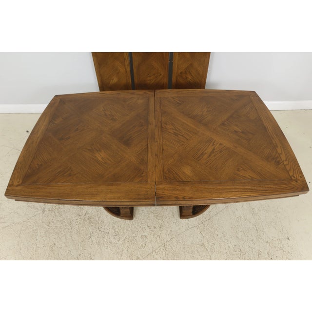 Traditional Rom Weber Oak Dining Room Table W. 3 Leaves For Sale - Image 3 of 13