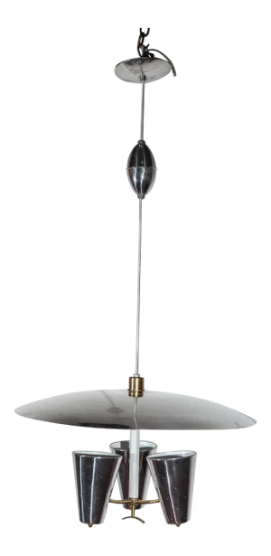 1950s Mid-Century Aluminum Pendant by Lightolier