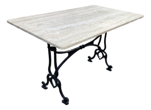 French Natural Stone & Iron Bistro Table
