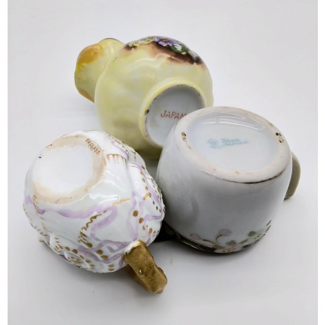 Antique Art Nouveau Unmatched Collection of Porcelain Creamers - 3 pcs For Sale - Image 9 of 10