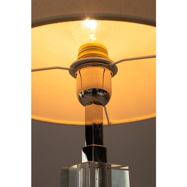 Large Art Deco Nickel-Plated Table Lamps with Fabric Shades from Bakalowits & Söhne, 1920s, Set of 2 For Sale - Image 13 of 18