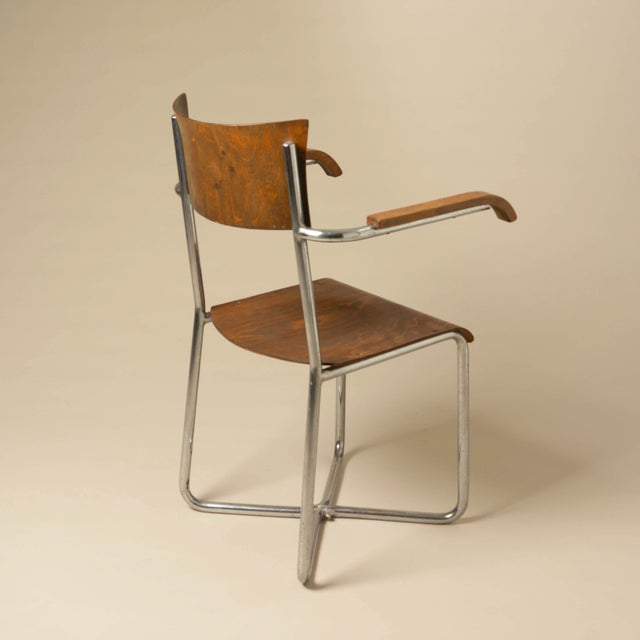 Bauhaus Vintage Tubular Steel Chair, 1930s For Sale - Image 3 of 7
