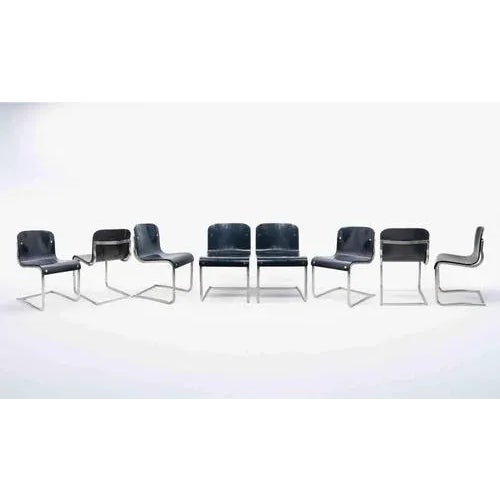 T70, 920 Chairs by Carlo Bartoli, 1970s, Set of 8 For Sale - Image 4 of 8