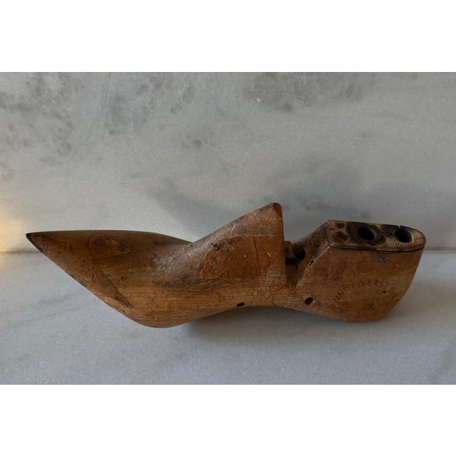 Mid-Century Modern Vintage Mid Century Wood Shoe Form For Sale - Image 3 of 9