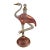 Vintage Flamingo Glass Perfume Bottle With Stopper For Sale