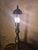Metal Patinated Spelter Lamp with Molded White Opaline Shade, 1900 For Sale - Image 7 of 9