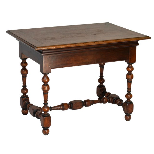 Antique Wood Entry Table/Desk With Drawer For Sale - Image 9 of 14
