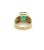 Contemporary 4.60 Carat Natural Colombian Emerald & Baguette Diamonds in 14K Yellow Gold Unis, Size 7.5 For Sale - Image 3 of 9