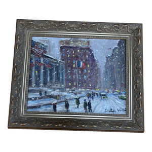 New York Public Library, Oil on Masonite by Christopher Willett