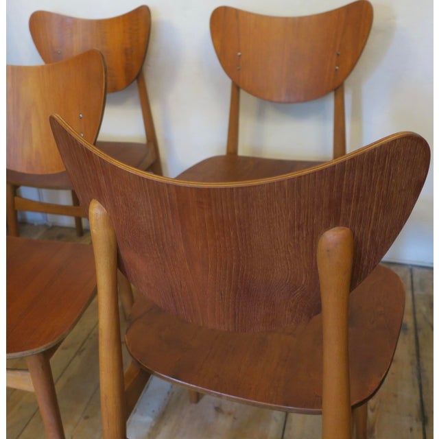 Teak Butterfly Dining Chairs attributed to G-Plan, 1960s, Set of 4 For Sale - Image 9 of 10