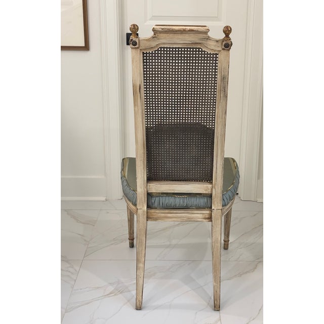 Mid 20th Century Vintage Heritage "Grand Tour" Neoclassical Revival Cane Back Desk Chair, Side Chair, Hall Chair, Circa 1960s For Sale - Image 5 of 18