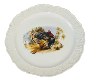 Vintage Ironstone Round Turkey Platter Plate Usa