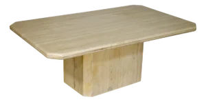 Stone Design Coffee Table in Travertine Italy, 1980s