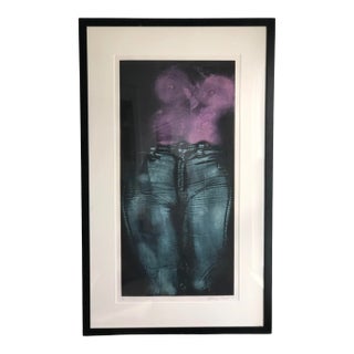 Contemporary George Segal Girl in Purple Shirt Etching 1975 For Sale