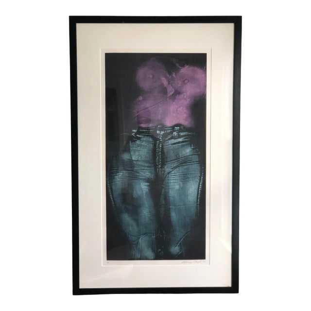 Contemporary George Segal Girl in Purple Shirt Etching 1975 For Sale