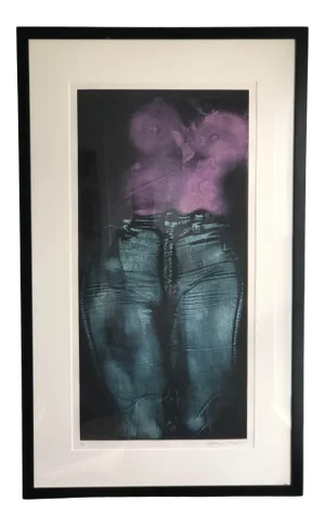 Contemporary George Segal Girl in Purple Shirt Etching 1975