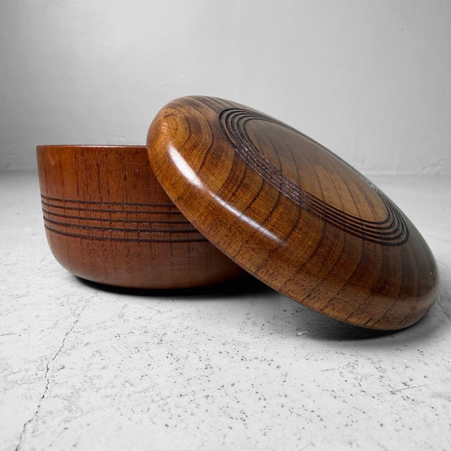 Japanese Wooden Tea Canister, 1970s For Sale - Image 4 of 16