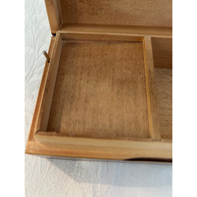 Wood Vintage Reuge Romance Swiss Wood Keepsake Music Box For Sale - Image 7 of 7