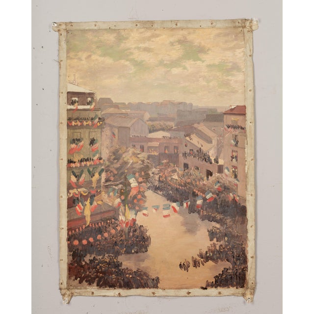 An unsigned oil on canvas in the style of Edmond Lachenal (1855-1948). Very similar in style and muted color palette to...