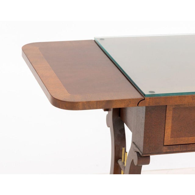 Baker Furniture Mahogany Sofa Table For Sale In New York - Image 6 of 12