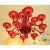 Cenedese Campari Red 12-Light Venetian Chandelier by Cendese, 1970s For Sale - Image 4 of 6