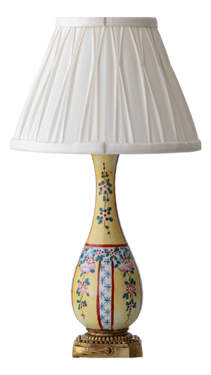 Chinoiserie Yellow Porcelain Lamp, Europe, 1900s