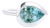 Natural Solitaire Aquamarine Ring 6.5 14k W Gold 1.60 TCW Certified For Sale
