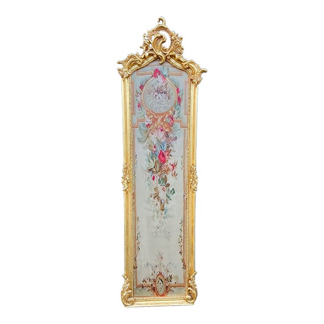 1960s French Louis XVI Gold Beech Floral Wall Art For Sale