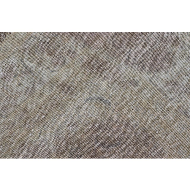 Antique Persian Tabriz Rug in Wool With Floral Design in Blue, Tan, Taupe, Cream For Sale - Image 12 of 12