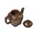 Chinese Vintage Chinese Reddish Brown Graphic Zisha Clay Teapot Art Display For Sale - Image 3 of 9