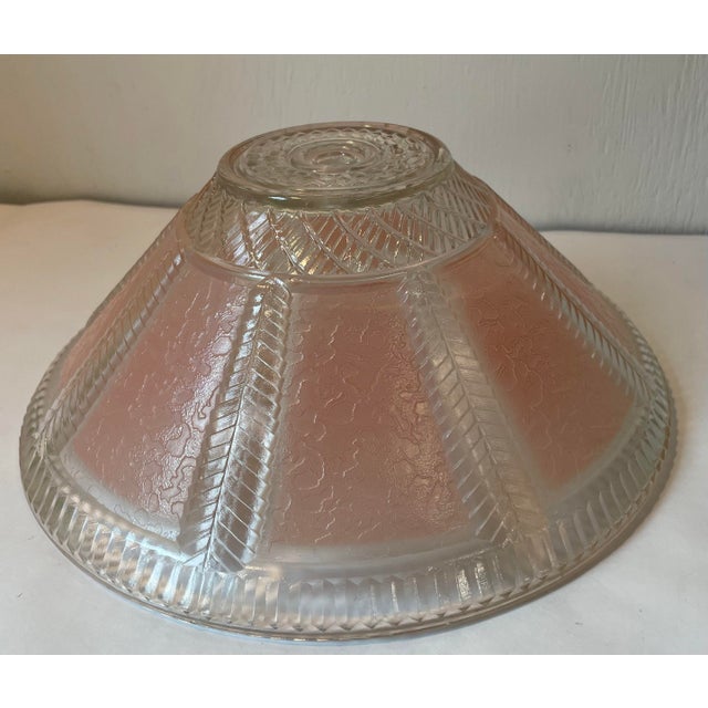Vintage Art Deco Ceiling Glass Light Cover For Sale - Image 4 of 4