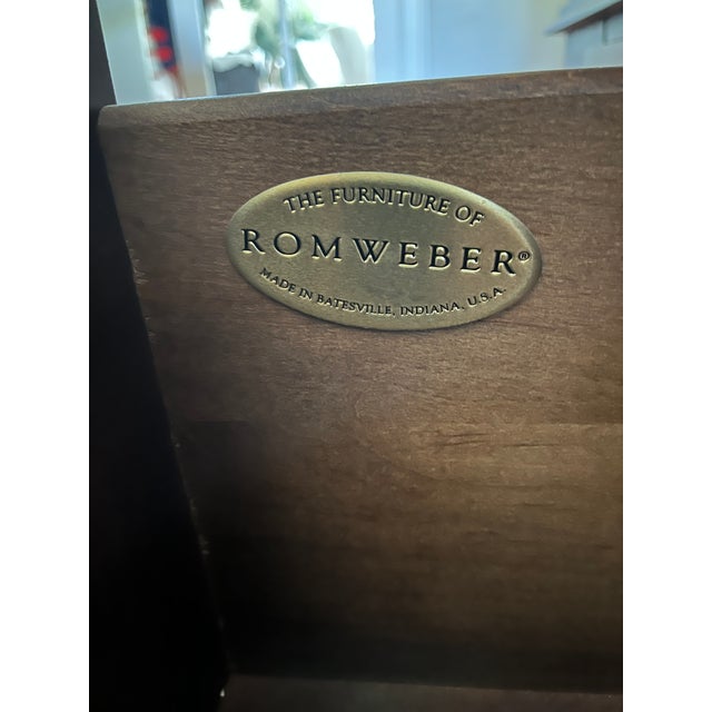 American Beautiful Solid Walnut Entertainment Armoire by Room & Board, Handcrafted by RomWeber Furniture in Batesville, Indiana. For Sale - Image 3 of 3
