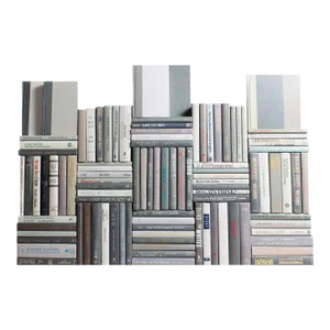 Decorative Books - Granite Book Wall - Set of 100 Grey Books