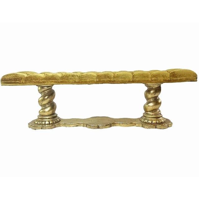 One owner. Sat at the end of their bed for 50 years. Classic striped multicolored gold corduroy/ velvet tufted the entire...