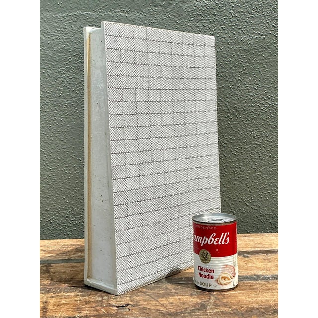 Vintage Grid Pattern Ceramic Vase For Sale - Image 12 of 12