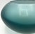 Oval vase with rounded shoulders in heavy aqua blue glass, featuring overlapping colors. The vases from Paolo Venini's...