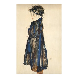 Egon Schiele Lithograph 27 Peasant Girl 1968 Reproduction For Sale