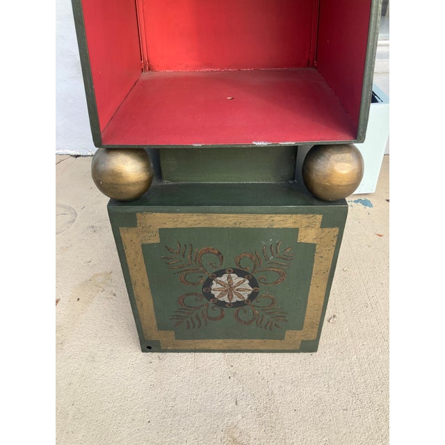 Renzo Mongiardino Tole Hand Painted Obelisk Bookcase 1970 Italy For Sale - Image 15 of 16