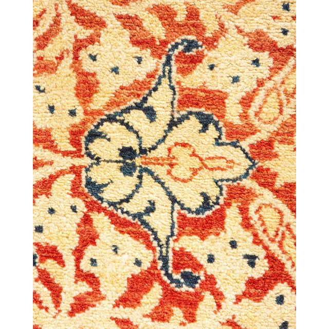 Traditional Mogul, One-of-a-Kind Hand-Knotted Area Rug in Orange, 4' 9" x 7' 1" For Sale - Image 3 of 8