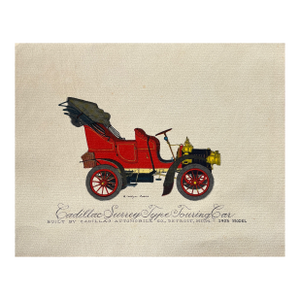 1950s Evelyn Cuero "Cadillac Surrey Type Touring Car" 1905 Automobile Print