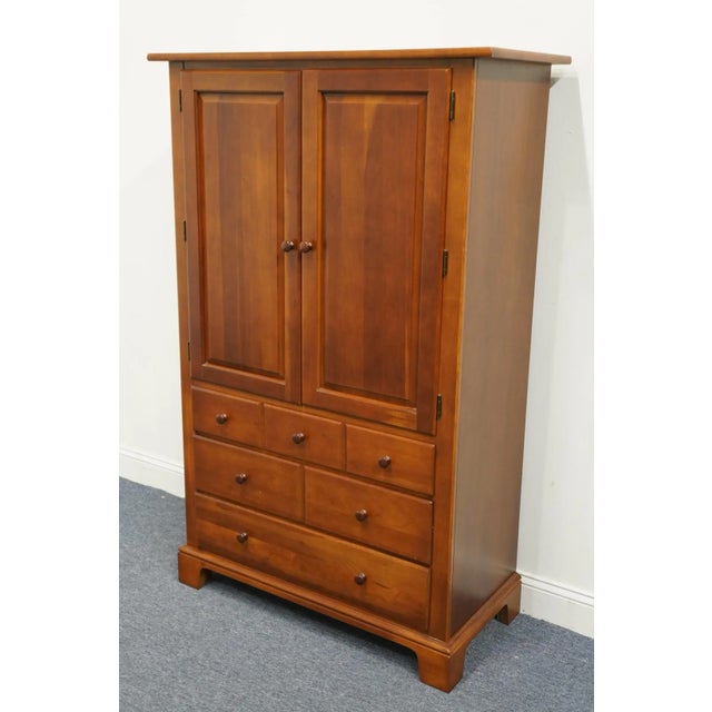 STANLEY FURNITURE Cherry Rustic Country French 40" Clothing / Media Door Chest 21913-70012 62" High 40" Wide 18" Deep We...