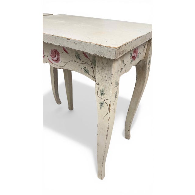 French Country Hand Painted Side Tables or Nightsands, Made in Italy, a Pair For Sale - Image 9 of 13
