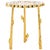 Florance Floral Accent Table in Gold For Sale In Philadelphia - Image 6 of 8