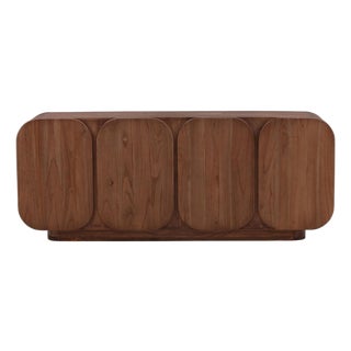 Modern Rounded Deco Sideboard Credenza For Sale