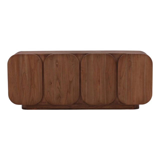 Modern Rounded Deco Sideboard Credenza For Sale