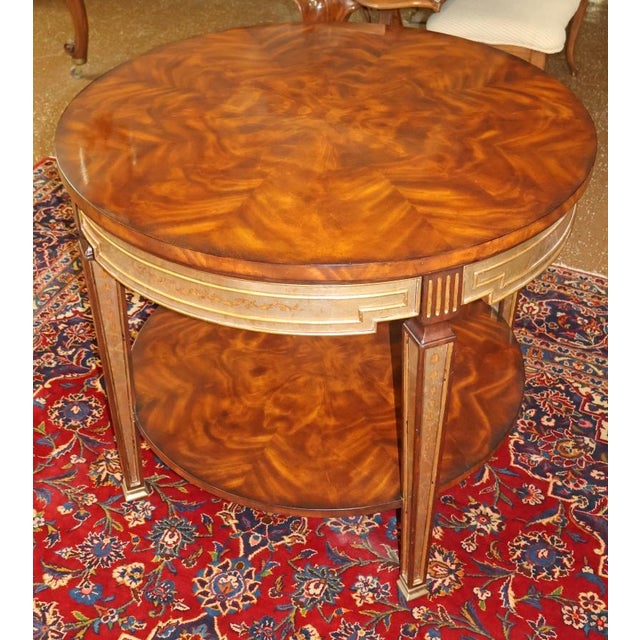Traditional Theodore Alexander Eglomosie Mahogany Two Drawer Center Table For Sale - Image 3 of 14