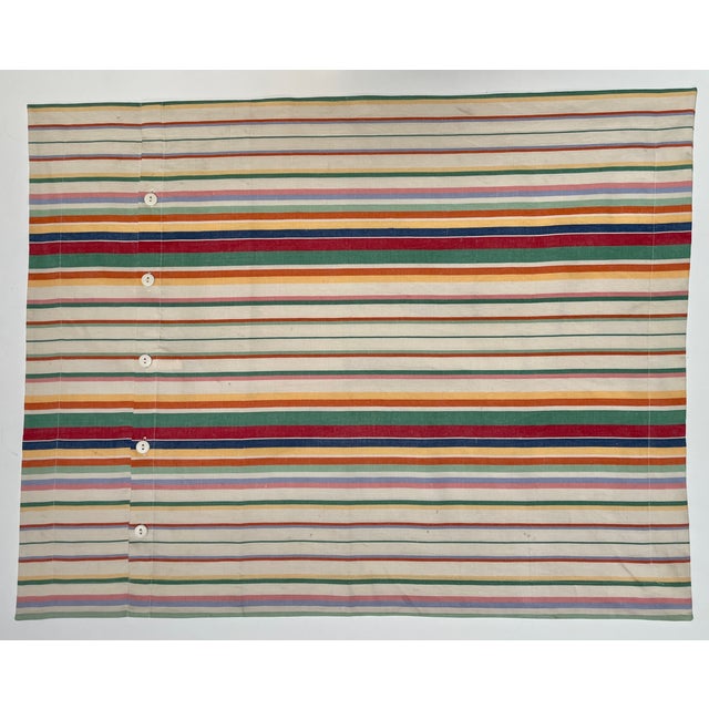 2010s Ralph Lauren Home Cotton Awning Stripe Upholstery Fabric - 9.5 Yard For Sale - Image 5 of 6