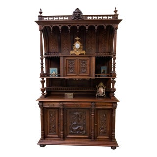 Neo-Renaissance Column Buffet, 1880 For Sale